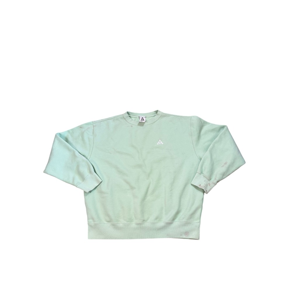 Nike ACG Therma-FIT Sweatshirt‎ Mens Small Mint Green Fleece Crewneck Pullover